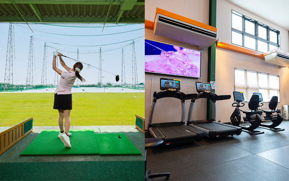 日本初！ゴルフ練習場と一体化したジム！